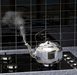 Steaming kettle
